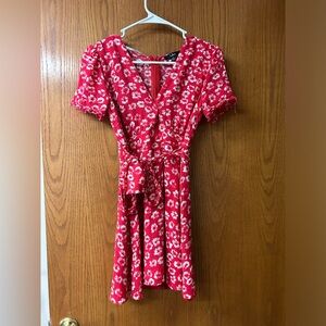 Red and white lulus dress size small